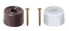 BLACK & WHITE PVC DOOR STOPS STOPPER - INCLUDES SCREWS - 35mm