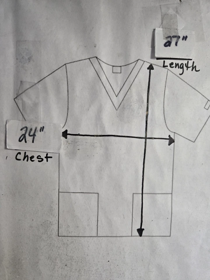 Blusa Médica Iguana Med Talla XL-Verde azulado con Borde Azul Marino-Pecho 24"/L 27" Foto 4 de 4