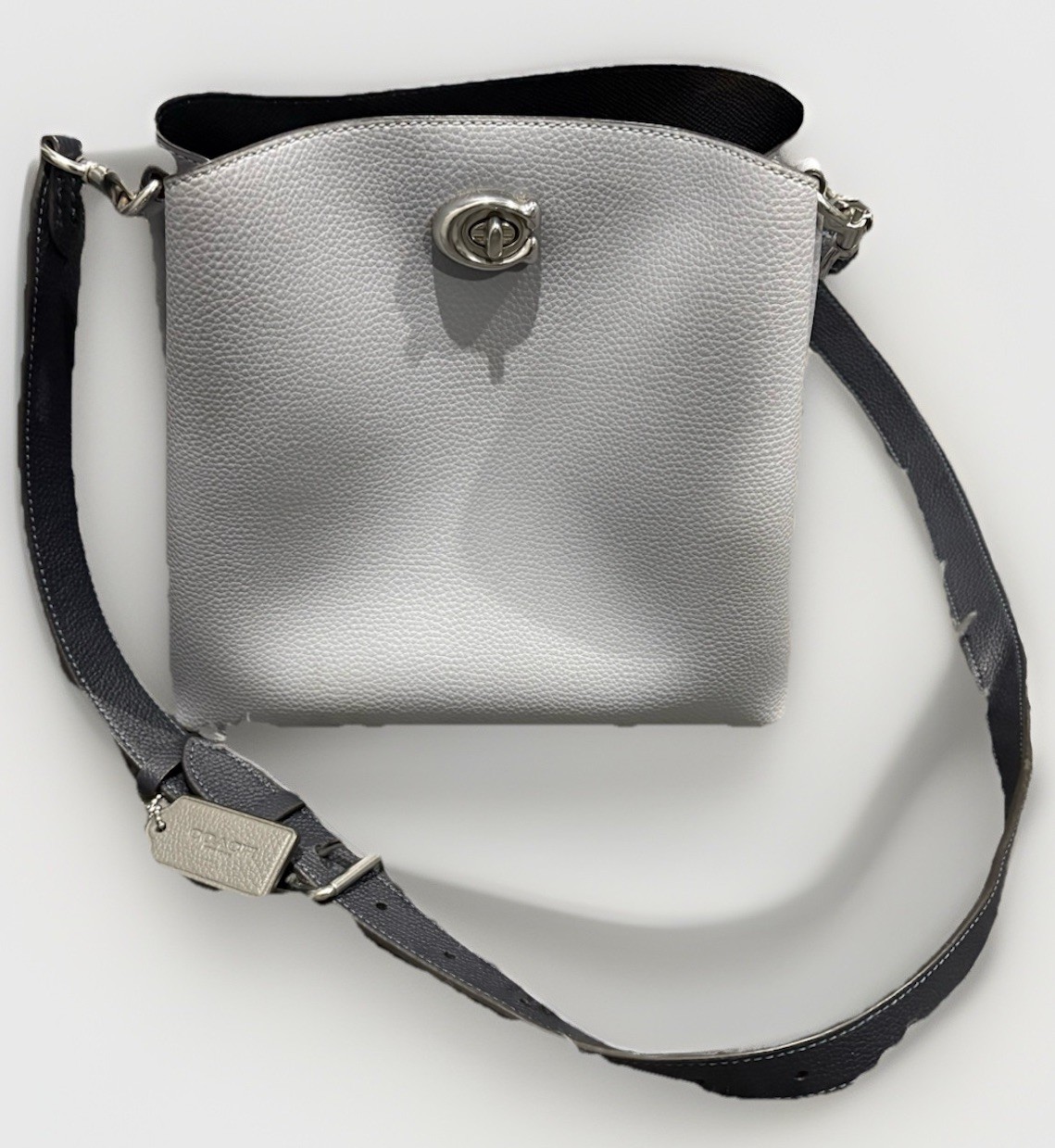 Coach Purse Handbags Woman’s Gray Leather-image