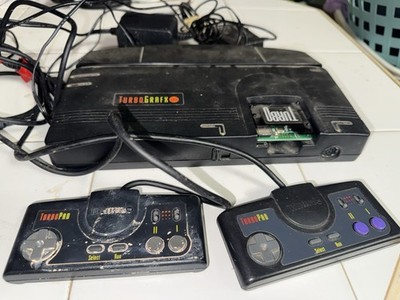 NEC TURBOGRAFX-16 Console Bundle w/ Turbo Everdrive 2 Controllers Hookups Works
