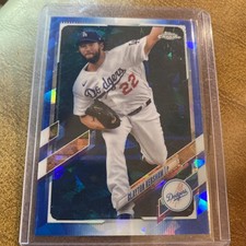 2021 Topps Chrome Sapphire Clayton Kershaw Blue