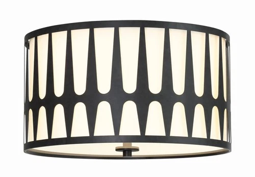 Crystorama Lighting Group ROY-800 Royston 3 Light 18"W Flush - Black - Picture 1 of 9
