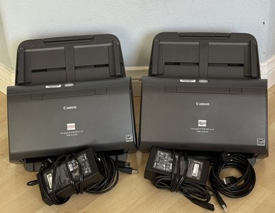 LOT of 2 Canon imageFORMULA DR-C240 High-Speed Sheetfed Scanner w/ Charger / USB