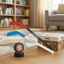 Children's Hockey Stick Angled Blade Sports Toy Straight Shaft