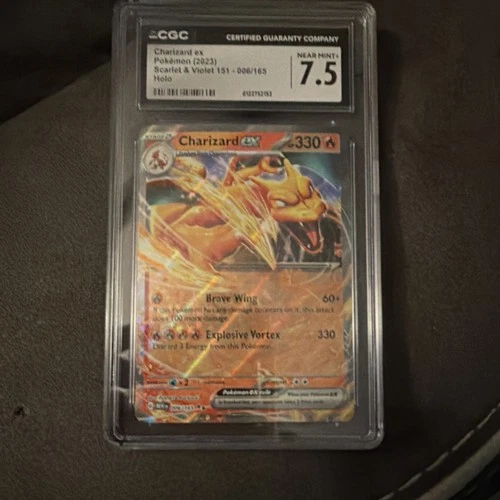 Pokémon Charizard ex 006/165 Scarlet & Violet 151 Double Rare Holo CGC 7.5 330 …