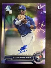 2022 Bowman Chrome ESTIVEN MACHADO 1st Rookie PURPLE REFRACTOR AUTO #/250 RC SP