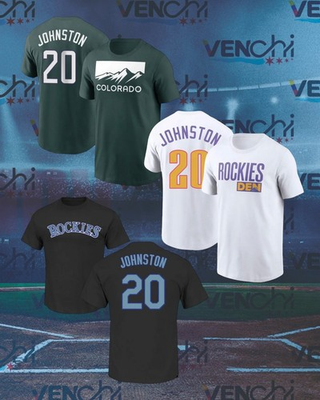 #ad Troy Johnston #20 Colorado Rockies Team Name amp; Number Player SHIRT UNISEX $26.99