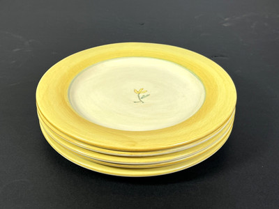 Set of 5 Laura Ashley Cranborne 7.5'' Dessert Tea Plates England 1997 Hand Deco