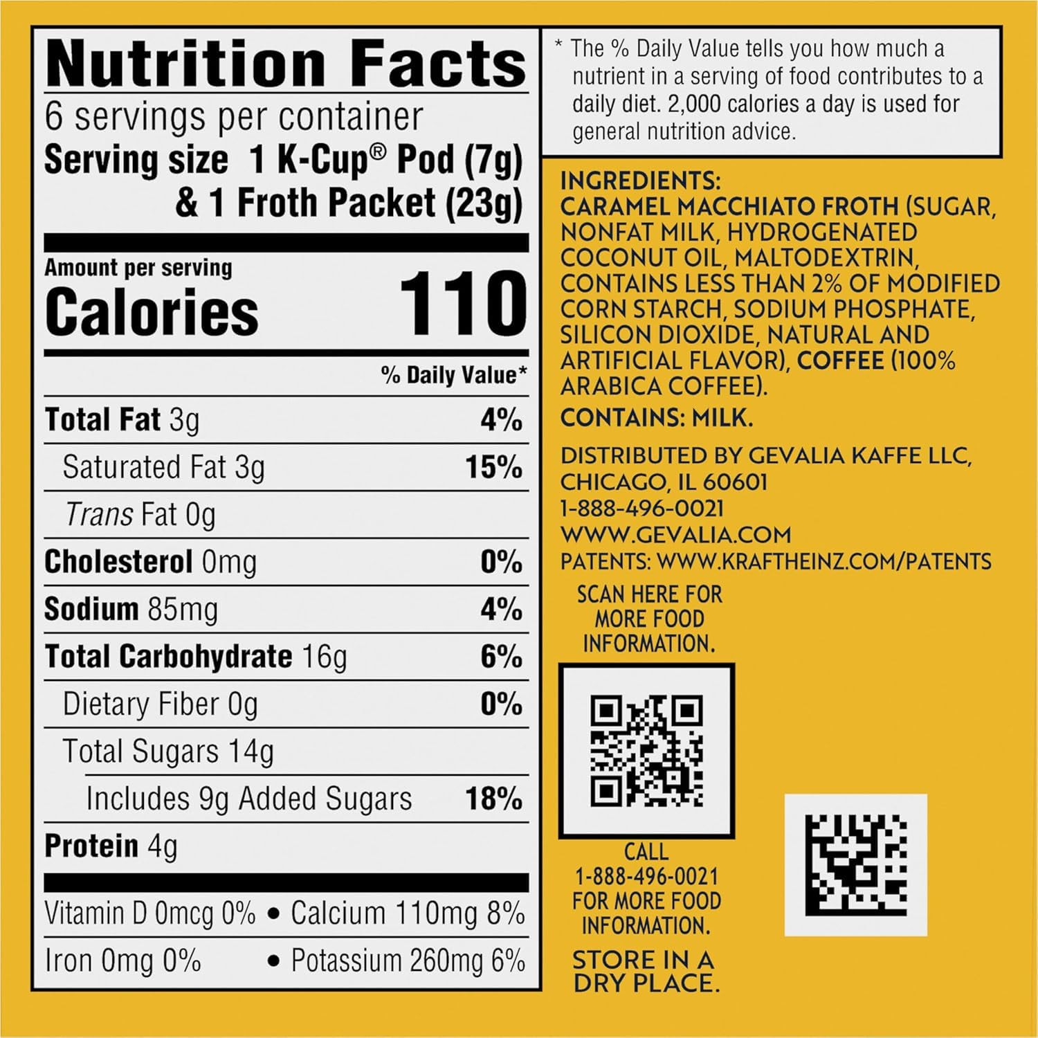 Frothy 2-Step Caramel Macchiato Espresso K-Cup Coffee Pods & Froth Packets Kit, 