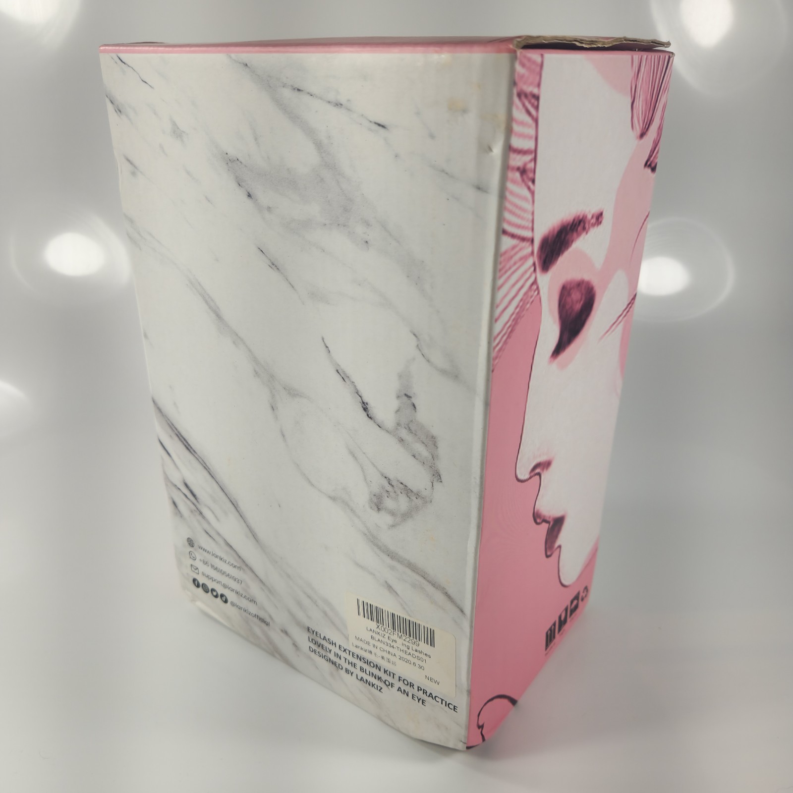 LANKIZ Eyelash Extension Kit with Mannequin Head Practice Exercise Set Training