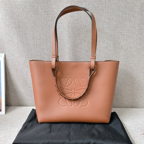 Loewe Anagram Medium Tote Tan Brown Full Leather Hand Shoulder Bag Duty Paid