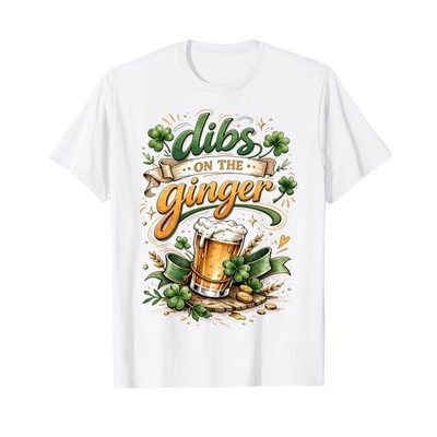 Dibs On The Ginger St Patrick_s Day Irish Gingers Redhead T-Shirt