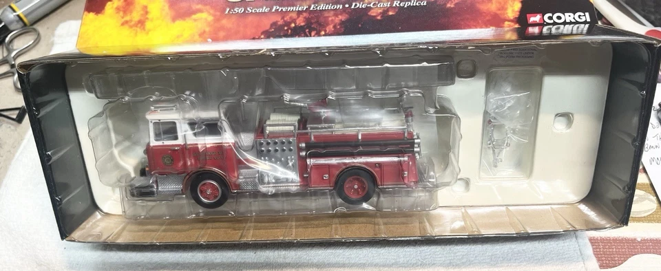 Corgi Heroes Under Fire 1:50 Scale Mack CF Pumper Bethpage, NY Engine Co. 1 - Image 2 of 4