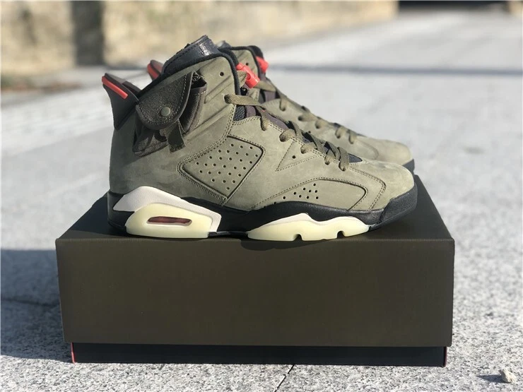 Talla 7-13 Nike Jordan 6 Retro x Travis Scott Mid Olive CN1084-200 Foto 3 de 4