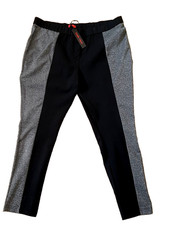 Coleen Nolan Leggings Black Silver Stretchy Plus Size 24 UK BNWT