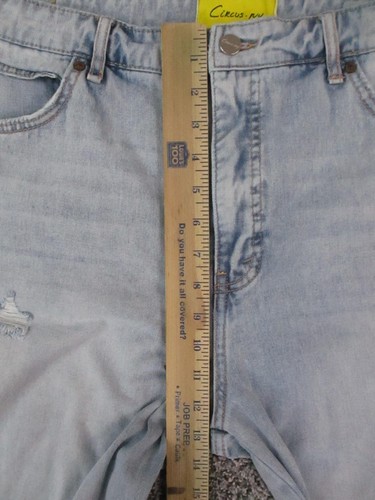 Circus NY Jeans Womens 31 Light Wash Blue Distressed Low Slouch Relaxed 35x29 - Picture 9 of 11