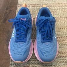 Hoka Bondi 8 Women  s Shoes Size 9D Coastal Sky All Aboard