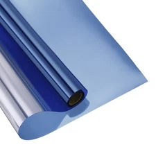 Window Privacy Film One Way Heat Blocking Static Cling Dark Blue 35.4x78.7"