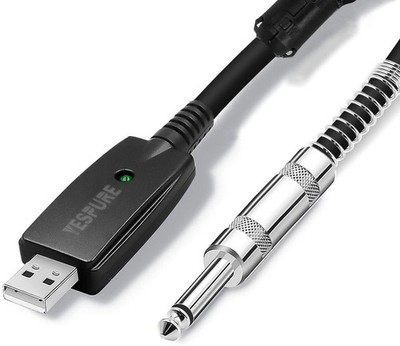 USB Guitar Cable Connect Guitar to Pc for Musical Instruments USB Interface M...