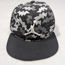 Nike Air Jordan Jumpman Youth Snapback Hat Black Gray Zig Zag Camo