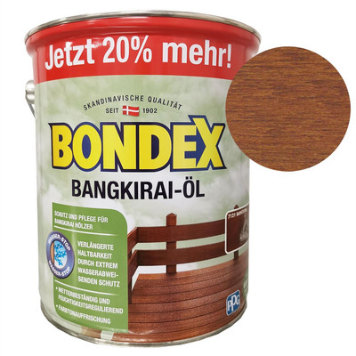Bondex Bangkiraiöl Schutz Pflege Farbtonauffrischung Holzöl Bangkirai 3 L