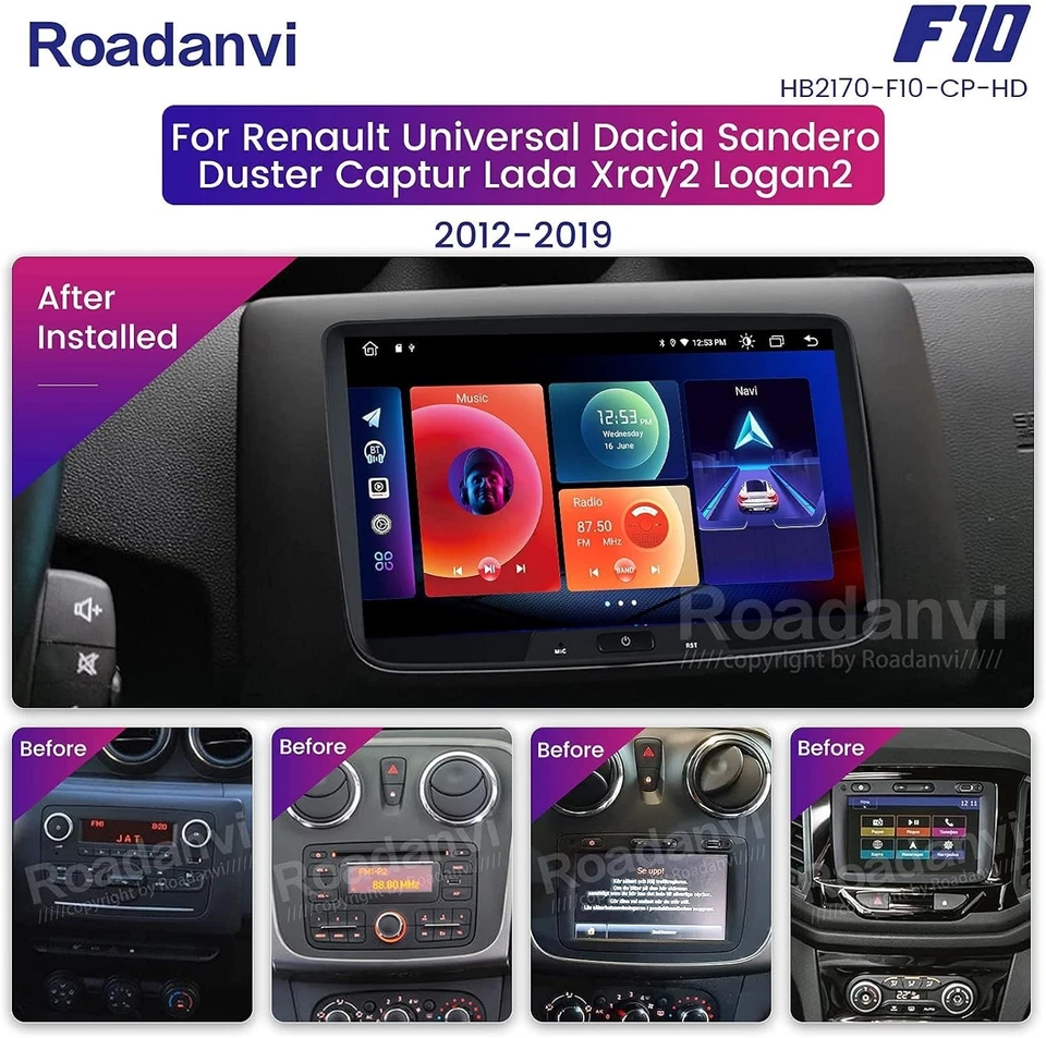 Roadanvi per Renault Universal Dacia Sandero Duster Lada Xray2 Logan2 2012-2019  - Immagine 2 di 4