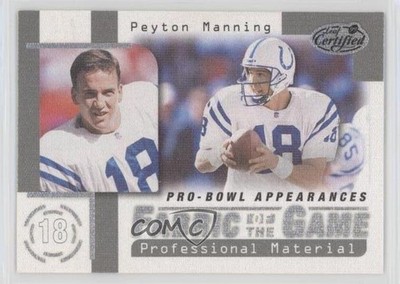 1999 Leaf Certified Fabric of the Game 560/1000 Peyton Manning #FG22 HOF 2d9