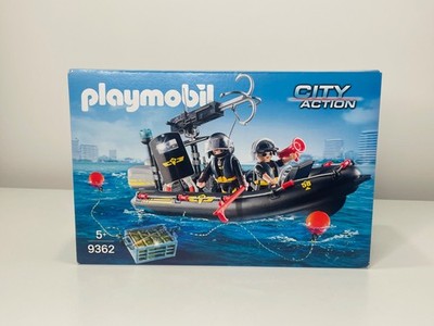Playmobil 9362 Bateau pneumatique et policiers d'élite
