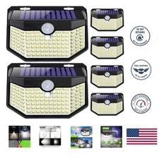 Mountable 120 LED Solar Lights with  Waterproof and Motion Sensor - 6 Pack