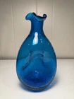 MCM Blenko #49 Turquoise Crackle Glass Decanter (no stopper)