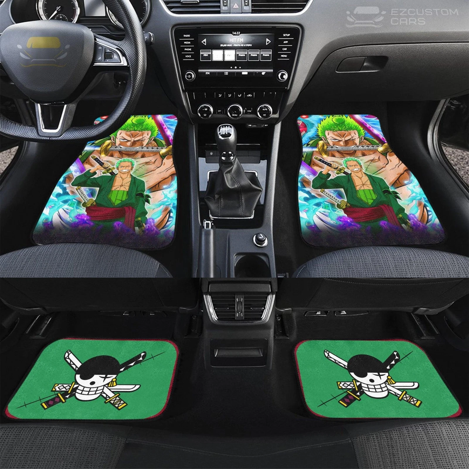 Roronoa Zoro One Piece Car Floor Mats Custom Anime Car Accessories