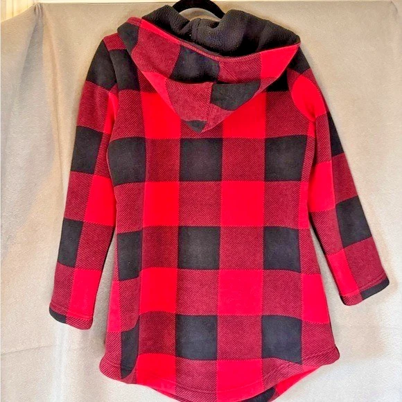 Red and Black Plaid Hooded Coat. NWT - Image 4 of 4