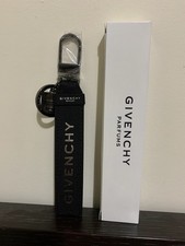 Last one Givenchy Parfums Black Key Holder Metal Clip Ring Chain Logo Charm