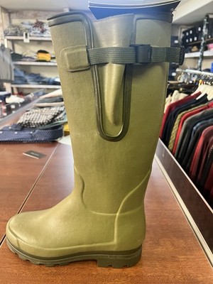 LE CHAMEAU VIERZONORD NEOPRENE LINED MEN DARK GREEN WELLINGTON BOOTS