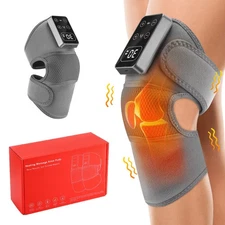 Knee Massager with Heat Infrared Red Light Therapy Relief Vibrating Compression