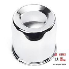 RT 1PC 5.15in Push Through Center 5.15" Hub 5" H, 1PC, Chrome 1PC Chrome Silver