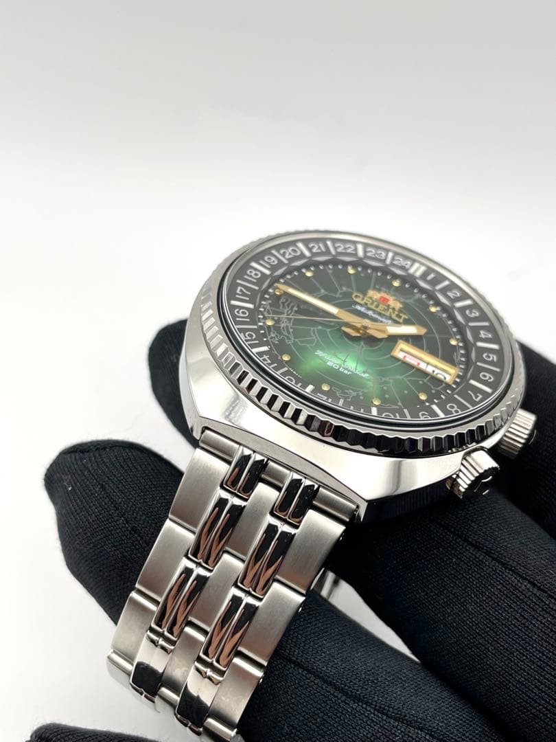 Orient Revival World Map Automatic Volume F692-Ua… - image 5