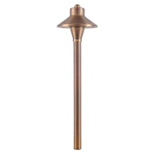 PLB06 Cast Brass Path Light | Lamp Ready 12V Low Voltage Landscape Light
