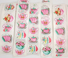 30 Pink Flower Teapot Stickersscrapbookingcraftsjournalsplannerdiary1 Inch 30 Pink Flower Teapot Stickersscrapbookingcraftsjournalsplannerdiary1 Inch