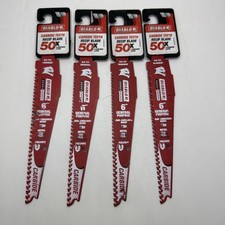 Lot of 4, Diablo General Purpose Reciprocating Saw Blade Carbide Tipped 6"