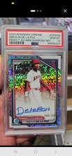 2024 Bowman Chrome Autographs Mini-Diamond Ref GREYLIN DE LA PAZ 008/100 PSA10