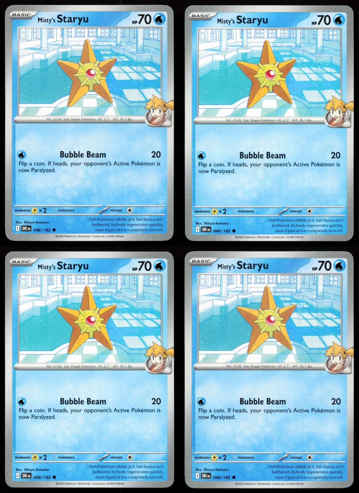 Misty's Staryu 046/182 Playset Destined Rivals Near Mint Pokemon TCG