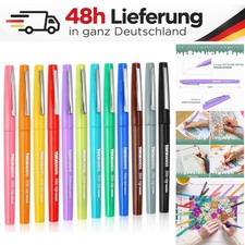 TWOHANDS Filzstifte Set 12 Farben Fineliner 0,7 mm f&uuml;r Malen Zeichnen