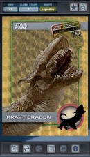 Marketplace image: Krayt Dragon 1/1 Oddities Superfractor 1cc - Star Wars Card Trader Topps Chrome