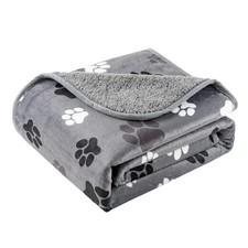 Waterproof Dog Blankets Pet Blanket, Soft Fluffy Sofa 50"x60" Dark Grey-paws
