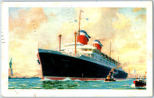 1950s S.S. America Steamship Liner United States Line Postcard P104
