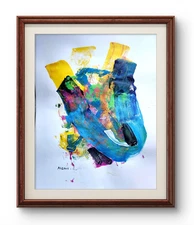 Original Art Colour 5 14x11 Abstract Expressionist Painting On Paper