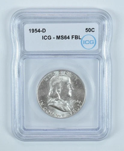 1954-D Franklin Half Dollar MS64 FBL ICG *5770