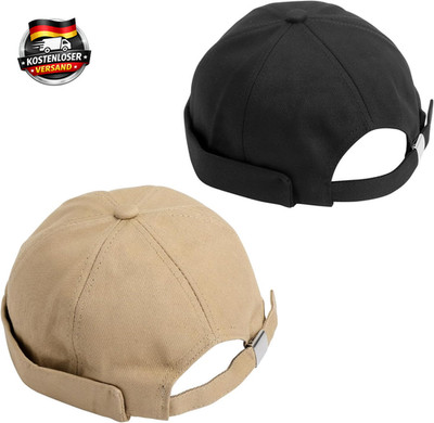 2 Pcs Docker Cap Herren, Cotton Dockermütze Seemannsmütze Fischermütze Cap Ohne 