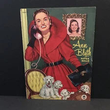 ✨Vintage Original RARE 1952 Merrill ANN BLYTH PaperDolls CutOuts #2550-25 UNCUT✨